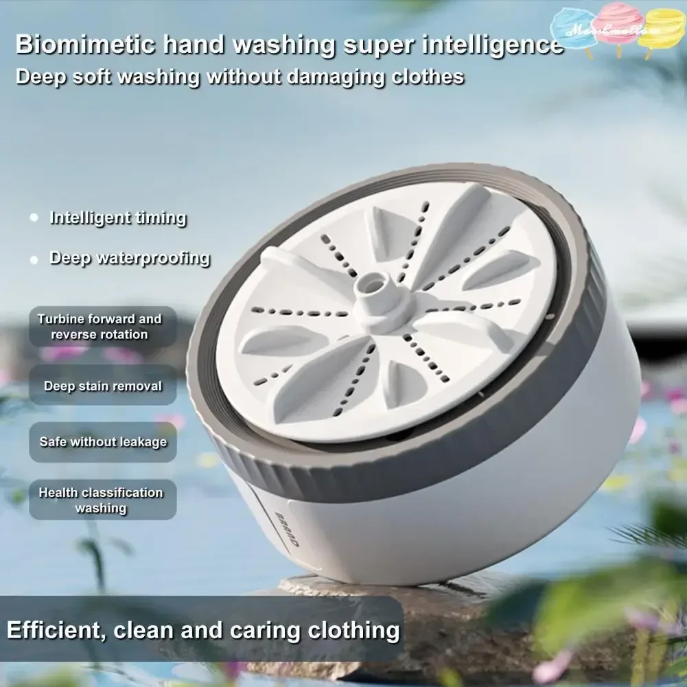 Portable Washing Machine USB Powered 3 Timing Modes Underwear Socks Cleaning Mini Washing Machine Travel Business Trip Use